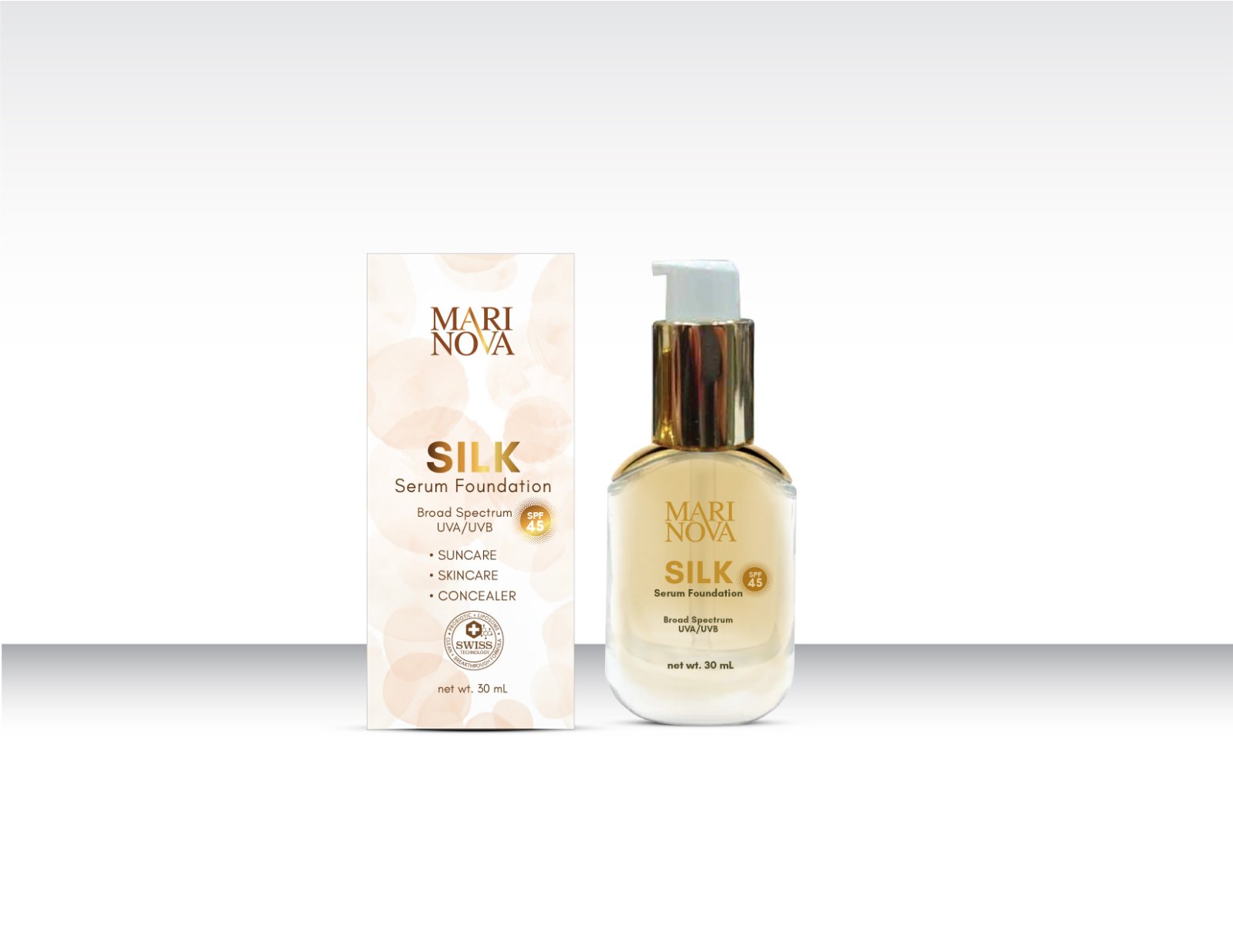 SILK Serum Foundation Broad Spectrum UVA/UVB SPF 45 (OP)